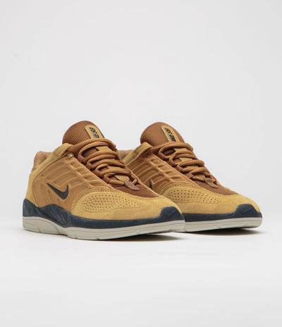 Nike SB Vertebrae Shoes in Wheat and Black and Light British Tan - Obsidian