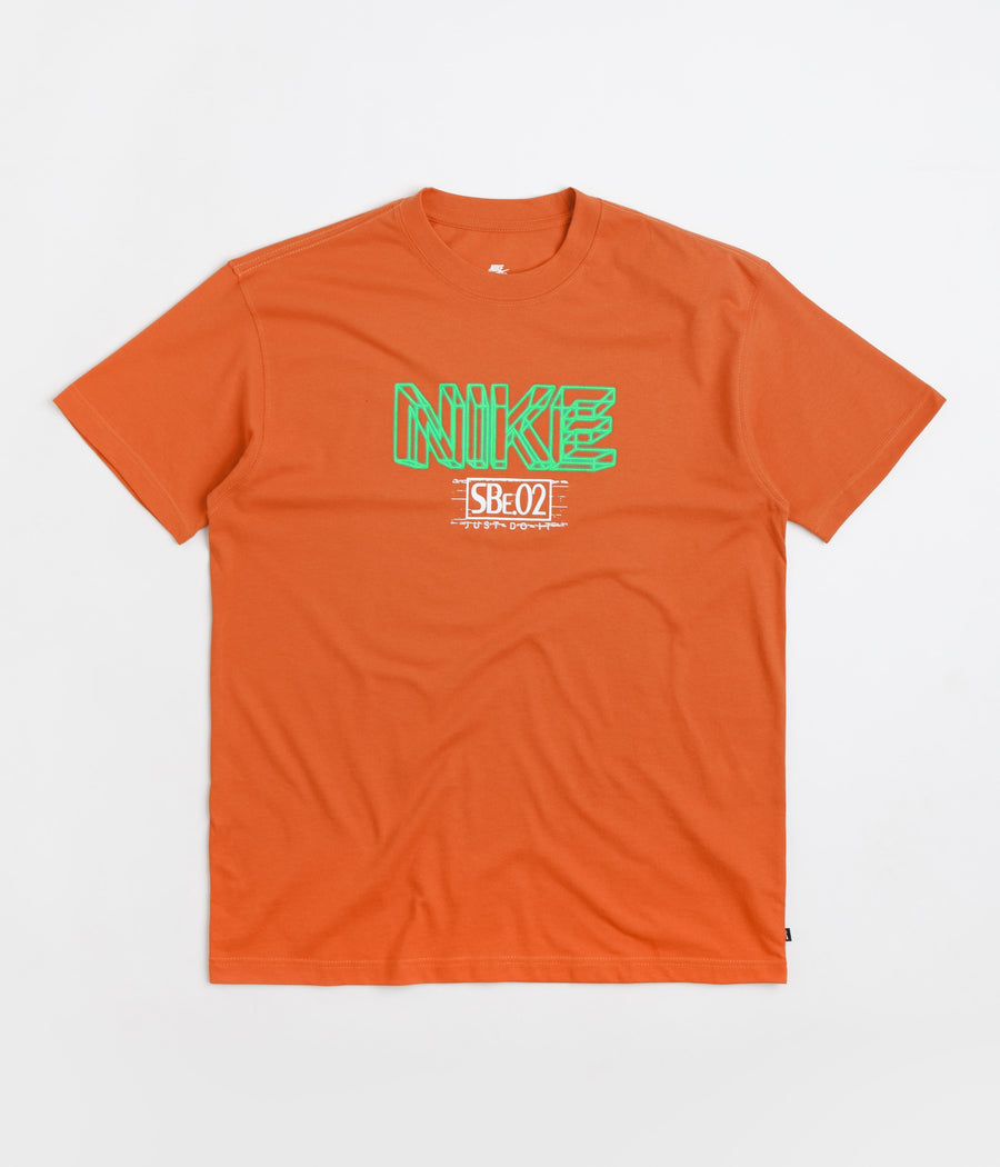 Nike Training swoosh logo t-shirt in black - Campfire Orange