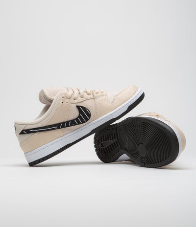Nike SB x Albino & Preto Dunk Low Pro Shoes in Fossil and Black and Sail