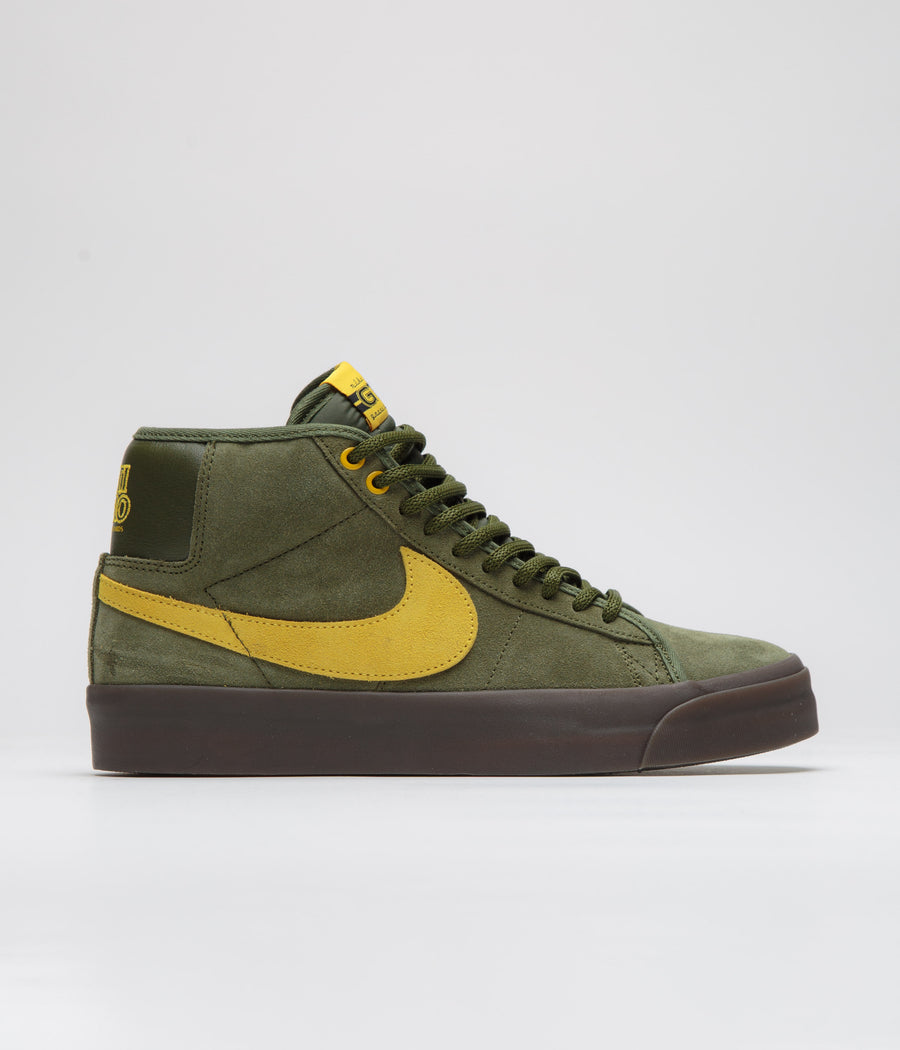 Nike SB x Antihero Blazer Mid Shoes in Rough Green and Amarillo and Rough Green