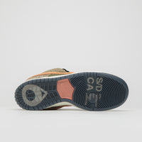 Nike SB x Arts-Rec Dunk Low Pro Shoes - Khaki / Amber Brown - Rough Green - Rust Pink thumbnail
