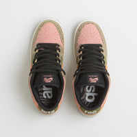 Nike SB x Arts-Rec Dunk Low Pro Shoes - Khaki / Amber Brown - Rough Green - Rust Pink thumbnail