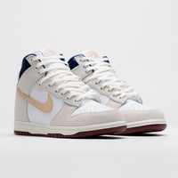 Nike SB x Beyond Dunk High Pro Shoes in White and Ivory and Sand Dune - Blue Void thumbnail