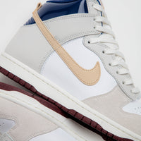 Nike SB x Beyond Dunk High Pro Shoes in White and Ivory and Sand Dune - Blue Void thumbnail