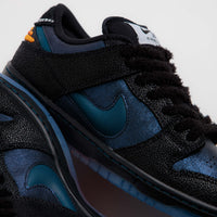 Nike SB x Bluetile Dunk Low Pro Shoes in Black and Marina and White - Campfire Orange thumbnail