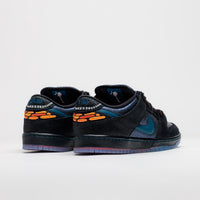 Nike SB x Bluetile Dunk Low Pro Shoes in Black and Marina and White - Campfire Orange thumbnail