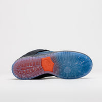Nike SB x Bluetile Dunk Low Pro Shoes in Black and Marina and White - Campfire Orange thumbnail