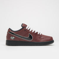 Nike SB x Limosine Skateboards Dunk Low Pro Shoes - Dark Pony / Black - Silver - White thumbnail