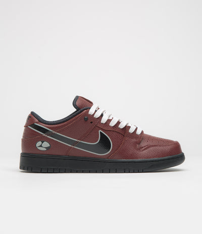 Nike SB x Limosine Skateboards Dunk Low Pro Shoes - Dark Pony / Black - Silver - White