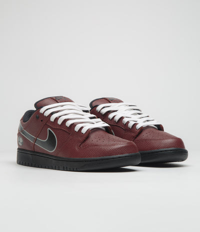 Nike SB x Limosine Skateboards Dunk Low Pro Shoes - Dark Pony / Black - Silver - White