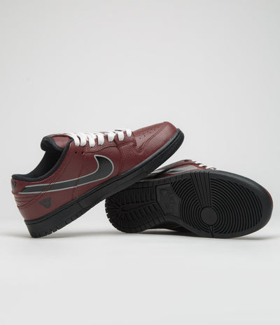 Nike SB x Limosine Skateboards Dunk Low Pro Shoes - Dark Pony / Black - Silver - White