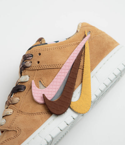 Nike SB x Note Dunk Low Pro 'Brew And Biscuits' Shoes in Flax and Honeycomb and Summit White - Sail