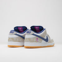 Nike SB x Rayssa Leal Dunk Low Premium Shoes in Pure Platinum and Deep Royal Blue thumbnail