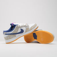 Nike SB x Rayssa Leal Dunk Low Premium Shoes in Pure Platinum and Deep Royal Blue thumbnail
