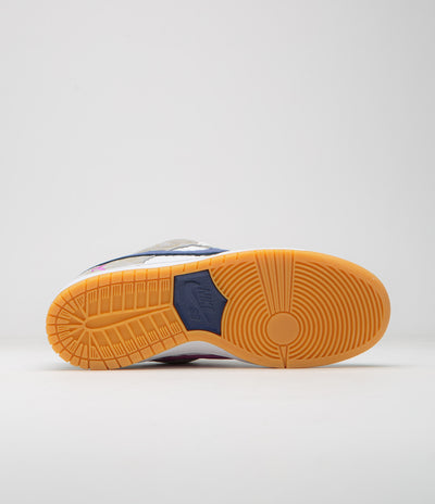 Nike SB x Rayssa Leal Dunk Low Premium Shoes in Pure Platinum and Deep Royal Blue