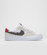 Nike SB x Sky Brown Pogo Plus Shoes in Sail and White and Gym Red - Black