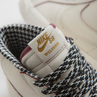 Nike SB x Welcome Skateboarding Blazer Mid Shoes - Sail / Dark Beetroot - White thumbnail