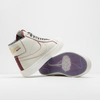 Nike SB x Welcome Skateboarding Blazer Mid Shoes - Sail / Dark Beetroot - White thumbnail