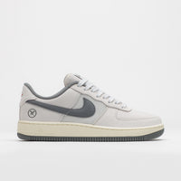 Nike SB x Yuto Horigome Air Force 1 Shoes in White and Iron Grey and White - Coconut Milk thumbnail