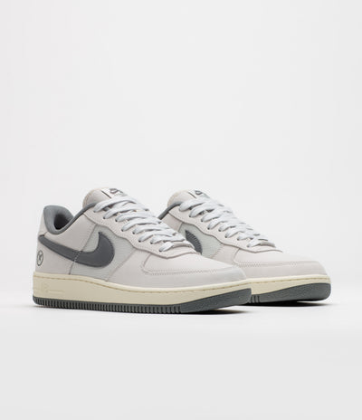 Nike SB x Yuto Horigome Air Force 1 Shoes in White and Iron Grey and White - Coconut Milk