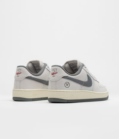 Nike SB x Yuto Horigome Air Force 1 Shoes in White and Iron Grey and White - Coconut Milk