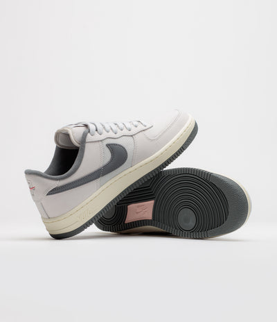 Nike SB x Yuto Horigome Air Force 1 Shoes in White and Iron Grey and White - Coconut Milk