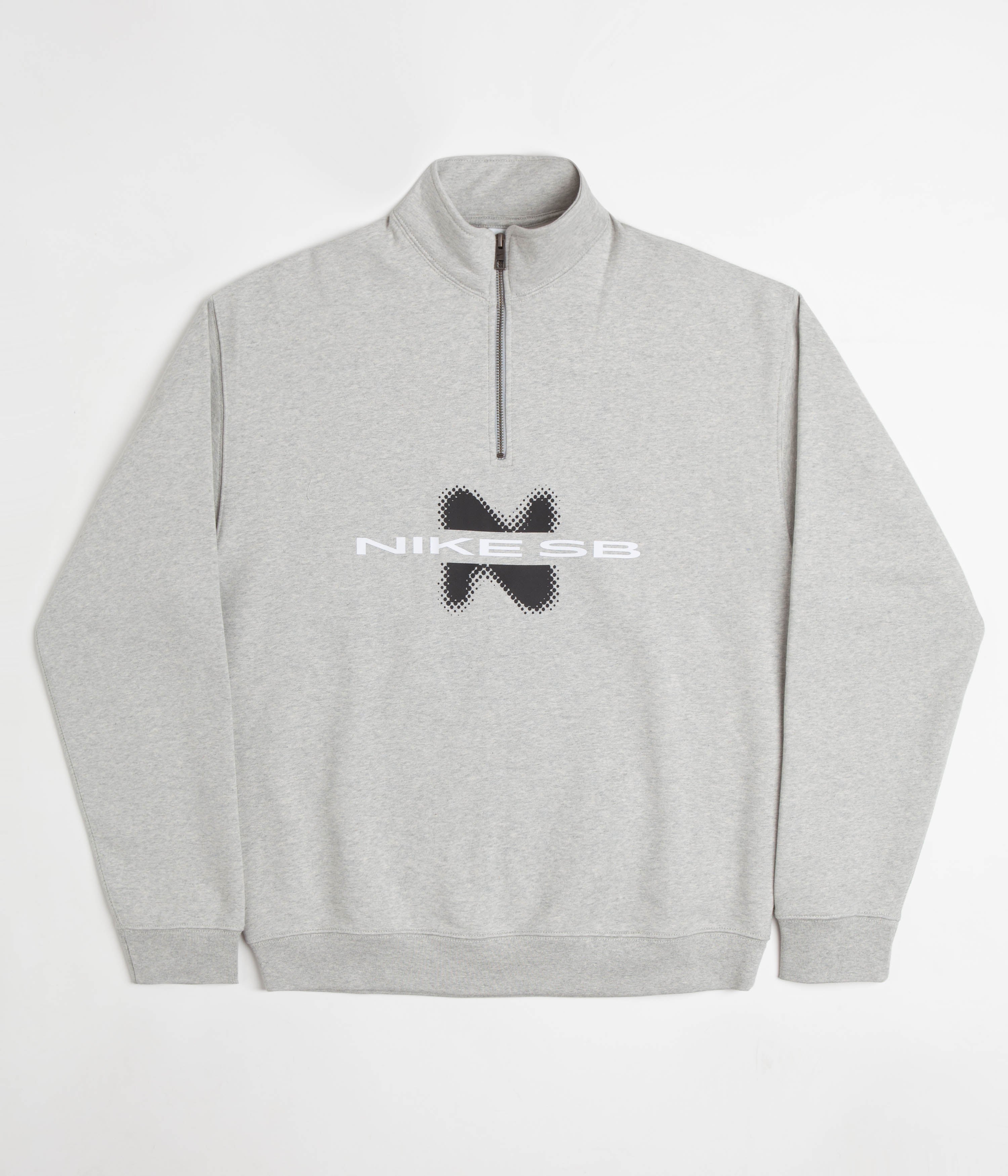 Nike SB Y2K 1/2 Zip Sweatshirt - Grey Heather / Black | Flatspot