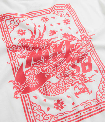 Nike SB Year of the Dragon T-Shirt in White and University Red