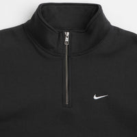 Nike Solo Swoosh 1/4 Zip Sweatshirt in Black and White thumbnail