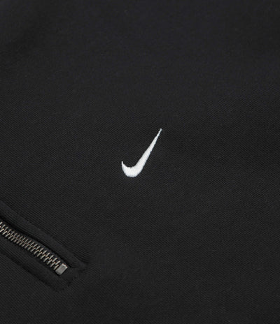 Nike Solo Swoosh 1/4 Zip Sweatshirt in Black and White