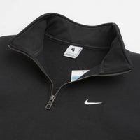 Nike Solo Swoosh 1/4 Zip Sweatshirt in Black and White thumbnail