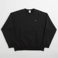 Nike Solo Swoosh Crewneck Sweatshirt in Black and White / White thumbnail