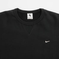 Nike Solo Swoosh Crewneck Sweatshirt in Black and White / White thumbnail