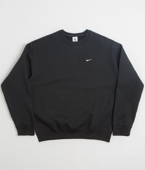 Nike Solo Swoosh Crewneck Sweatshirt - Black / White