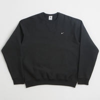 Nike Solo Swoosh Crewneck Sweatshirt - Black / White / White thumbnail
