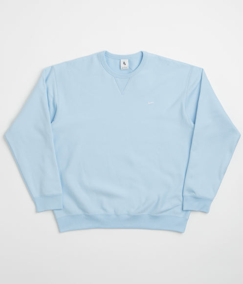 Nike Solo Swoosh Crewneck Sweatshirt - Celestine Blue / White