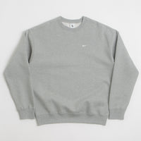Nike Solo Swoosh Crewneck Sweatshirt - Dark Grey Heather / White thumbnail