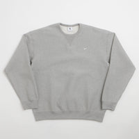 Nike Solo Swoosh Crewneck Sweatshirt - Dark Grey Heather / White / White thumbnail