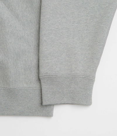 Nike Solo Swoosh Crewneck Sweatshirt - Dark Grey Heather / White / White