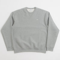 Nike Solo Swoosh Crewneck Sweatshirt - Dark Grey Heather / White / White thumbnail