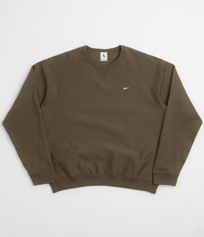 Nike Solo Swoosh Crewneck Sweatshirt - Dark Hazel / White