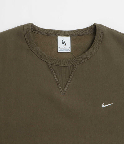 Nike Solo Swoosh Crewneck Sweatshirt - Dark Hazel / White