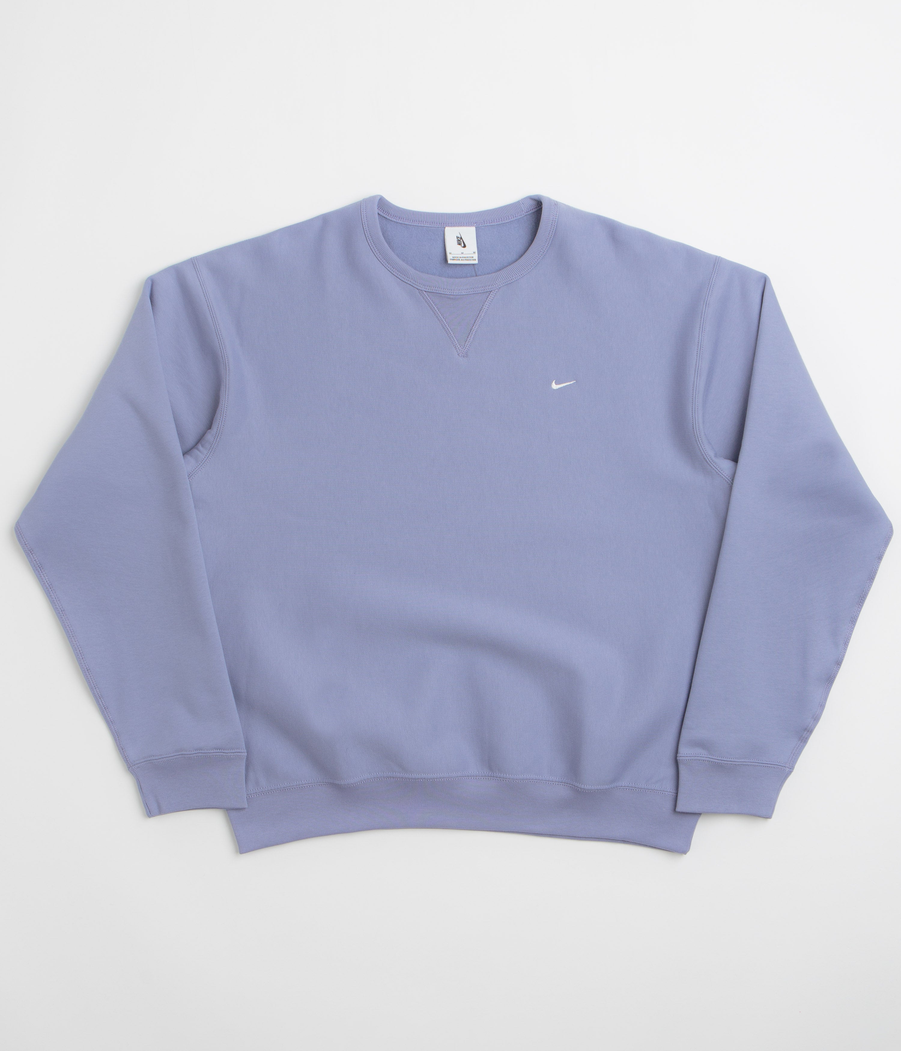 Nike Solo Swoosh Crewneck Sweatshirt - Iron Purple / White