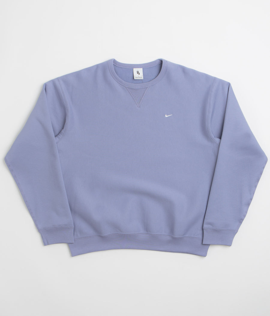 Nike Solo Swoosh Crewneck Sweatshirt - Iron Purple / White