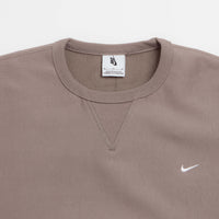 Nike Solo Swoosh Crewneck Sweatshirt - Mink Brown / White thumbnail