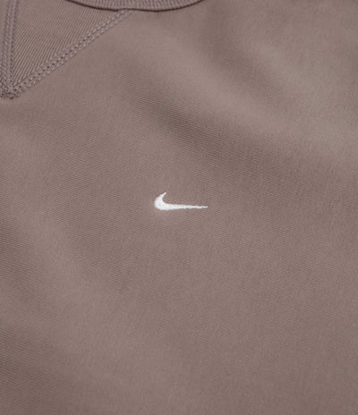 Nike Solo Swoosh Crewneck Sweatshirt - Mink Brown / White