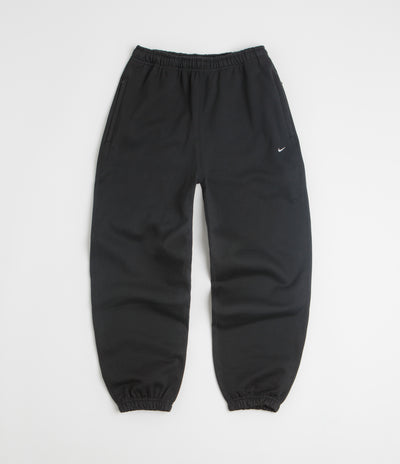 Nike Solo Swoosh Cuffed Sweatpants - Black / Black / White
