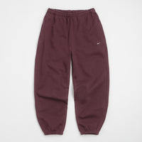 Nike Solo Swoosh Cuffed Sweatpants - Burgundy Crush / Burgundy Crush / White thumbnail