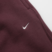 Nike Solo Swoosh Cuffed Sweatpants - Burgundy Crush / Burgundy Crush / White thumbnail