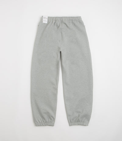 Nike Solo Swoosh Cuffed Sweatpants - Dark Grey Heather / Light Smoke Grey / White